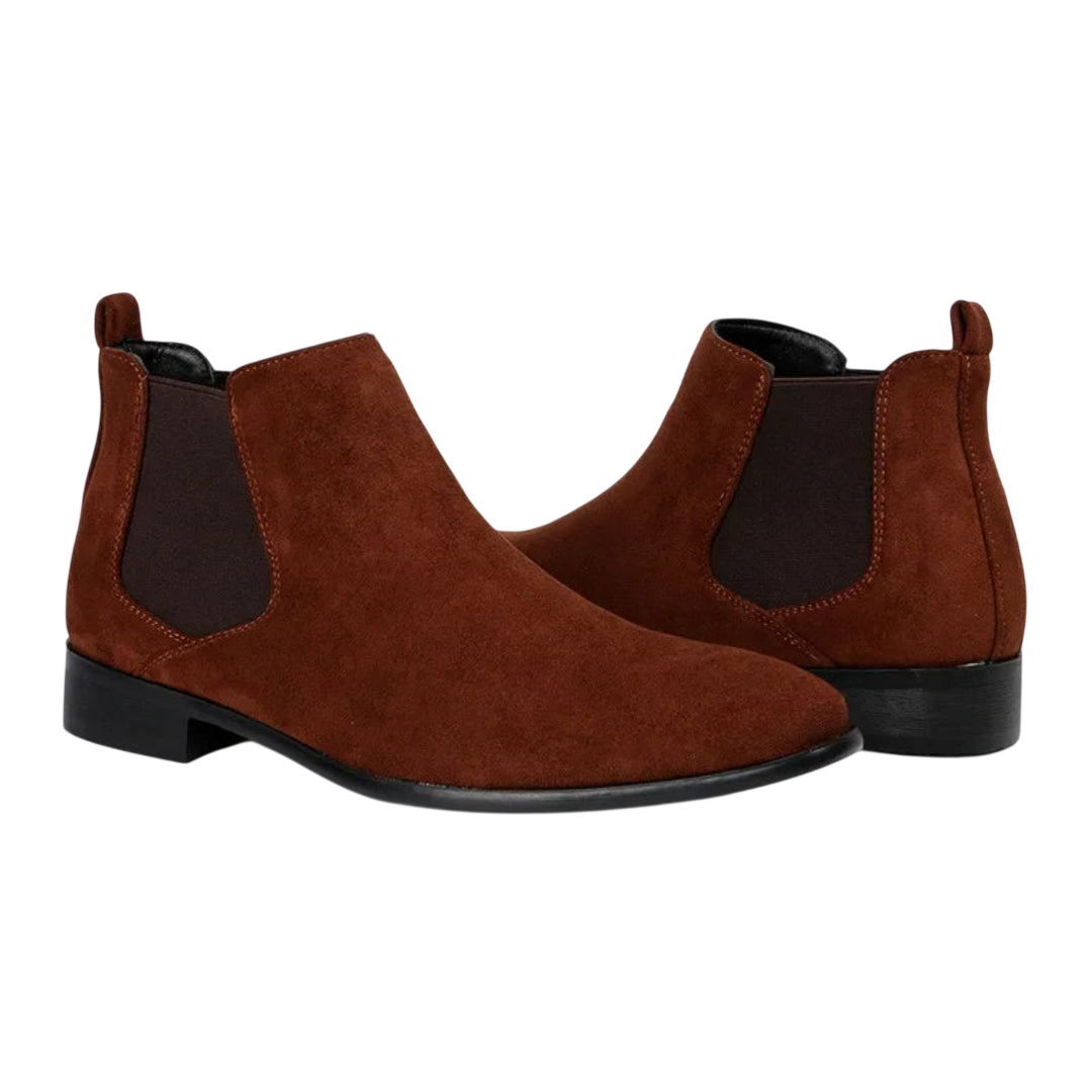 Knöchelstiefel Herren ohne Schnürung mit eckiger Spitze