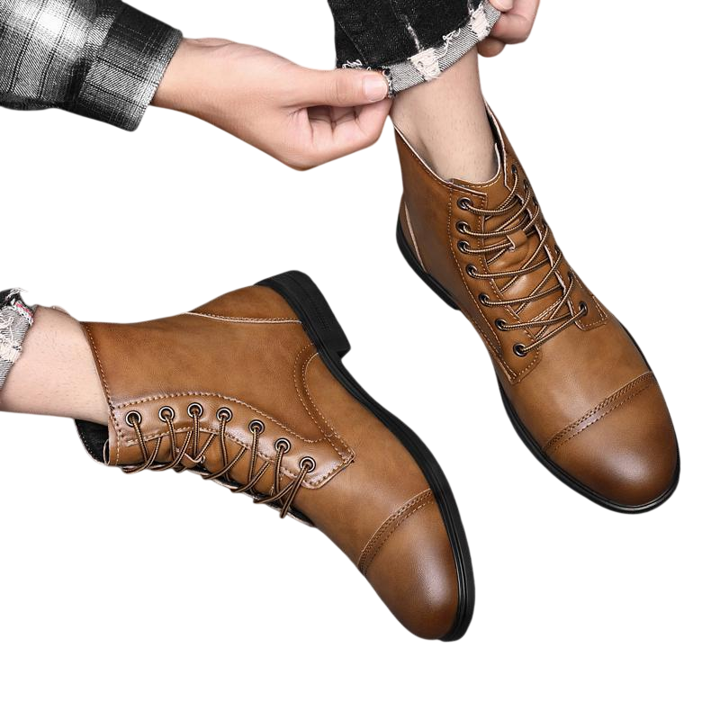 Knöchelschuhe Herren Schnürverschluss über dem Knöchel