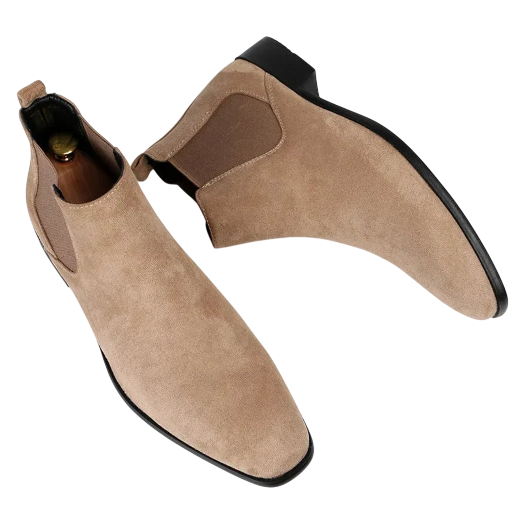 Knöchelstiefel Herren ohne Schnürung mit eckiger Spitze