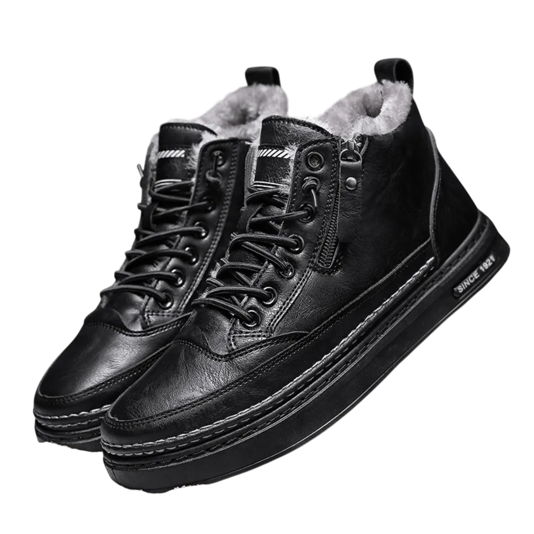 Stiefeletten Herren Schnürung mit seitlichem Reißverschluss