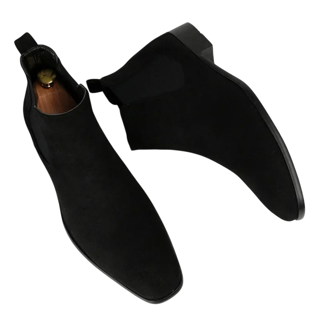 Knöchelstiefel Herren ohne Schnürung mit eckiger Spitze