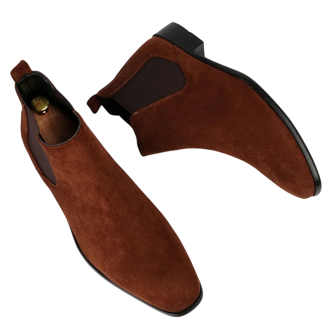 Knöchelstiefel Herren ohne Schnürung mit eckiger Spitze