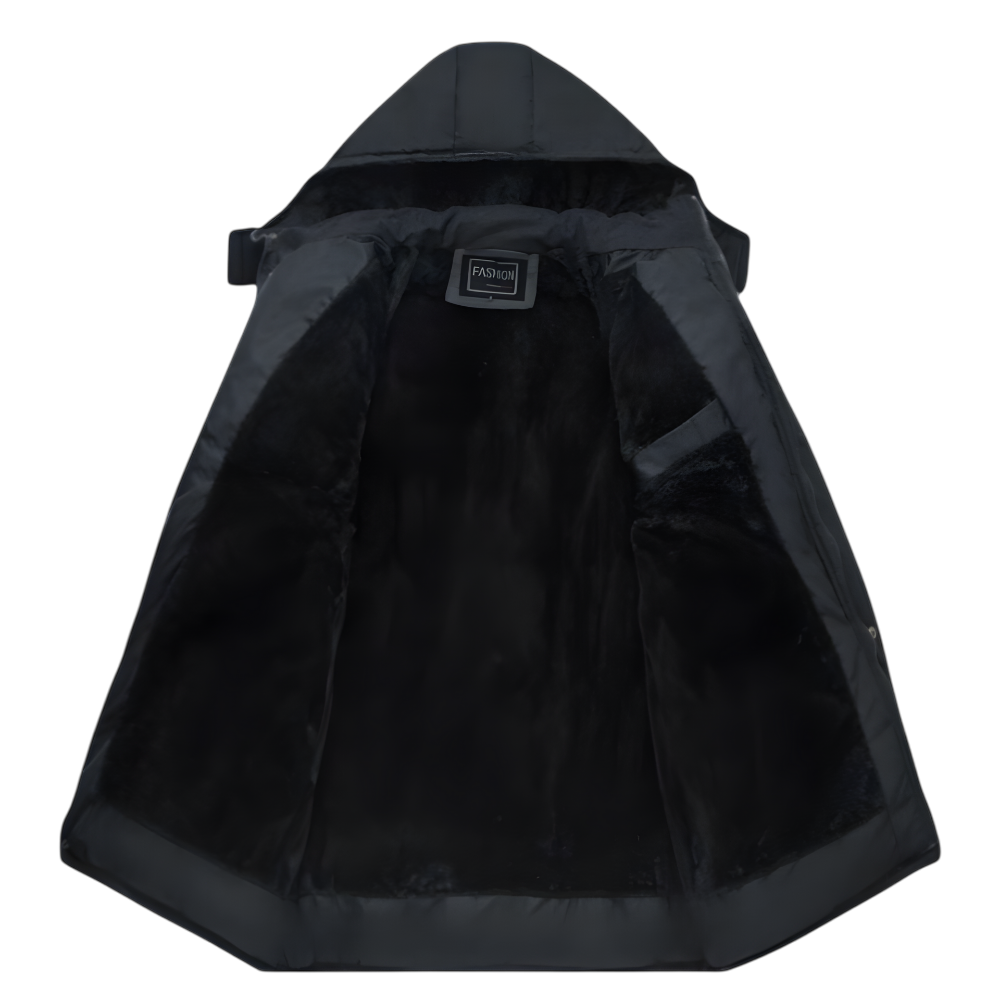 Wintermantel Herren Gepolstert Moderner Schnitt Alltag