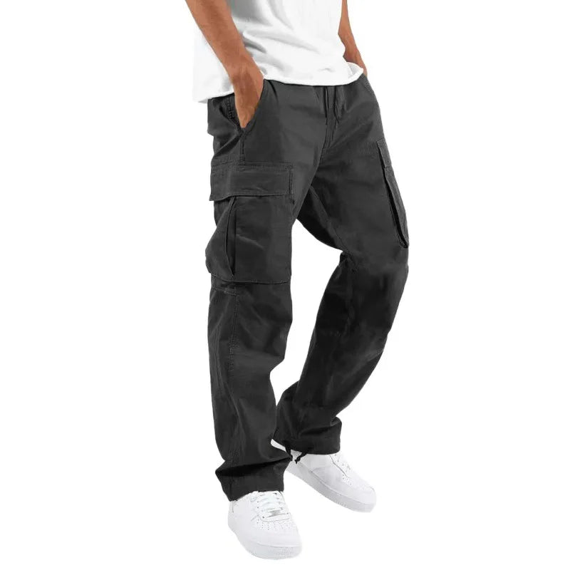Cargohose Herren Gerades Bein Mit Taschen