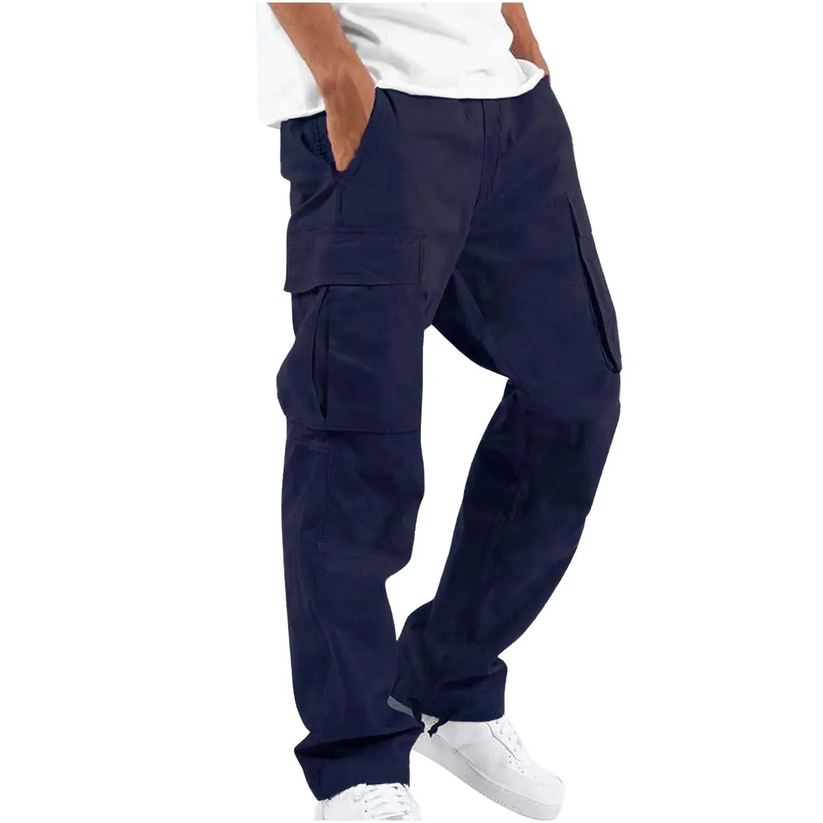 Cargohose Herren Gerades Bein Mit Taschen