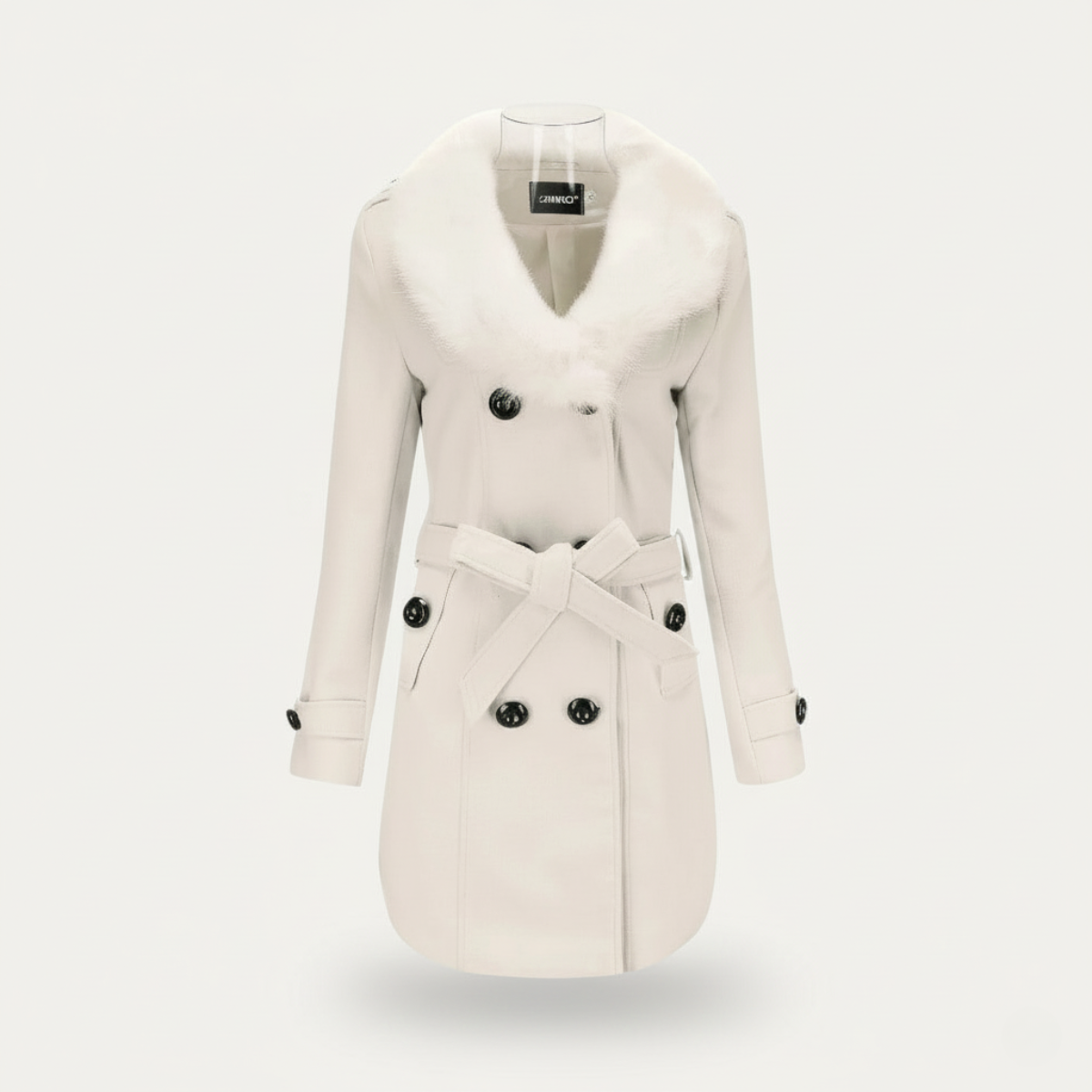 Damen Trenchmantel zweireihig mit Knopfleiste