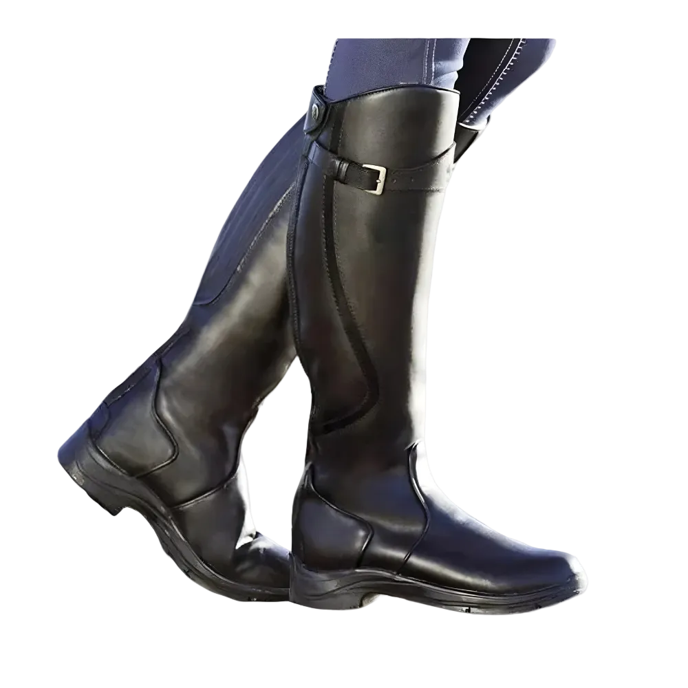 Damenstiefel Damen Hohe Form mit verstellbaren Schnallen