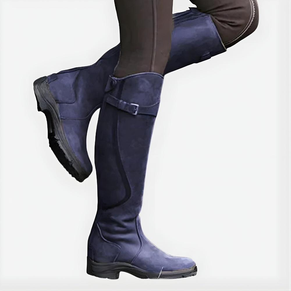 Damenstiefel Damen Hohe Form mit verstellbaren Schnallen