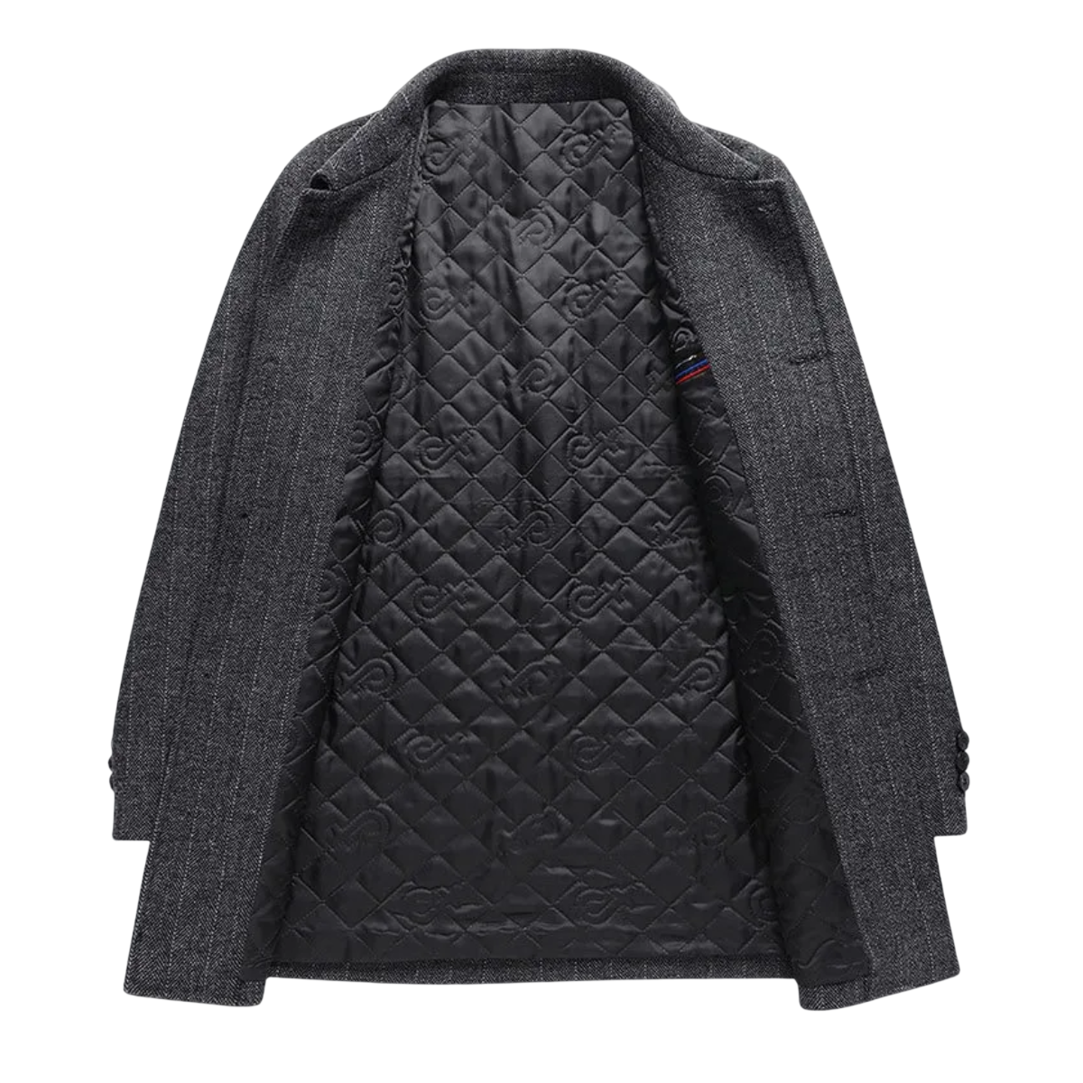 Kurzmantel Herren Regular Fit Knopfleiste Spitzkragen