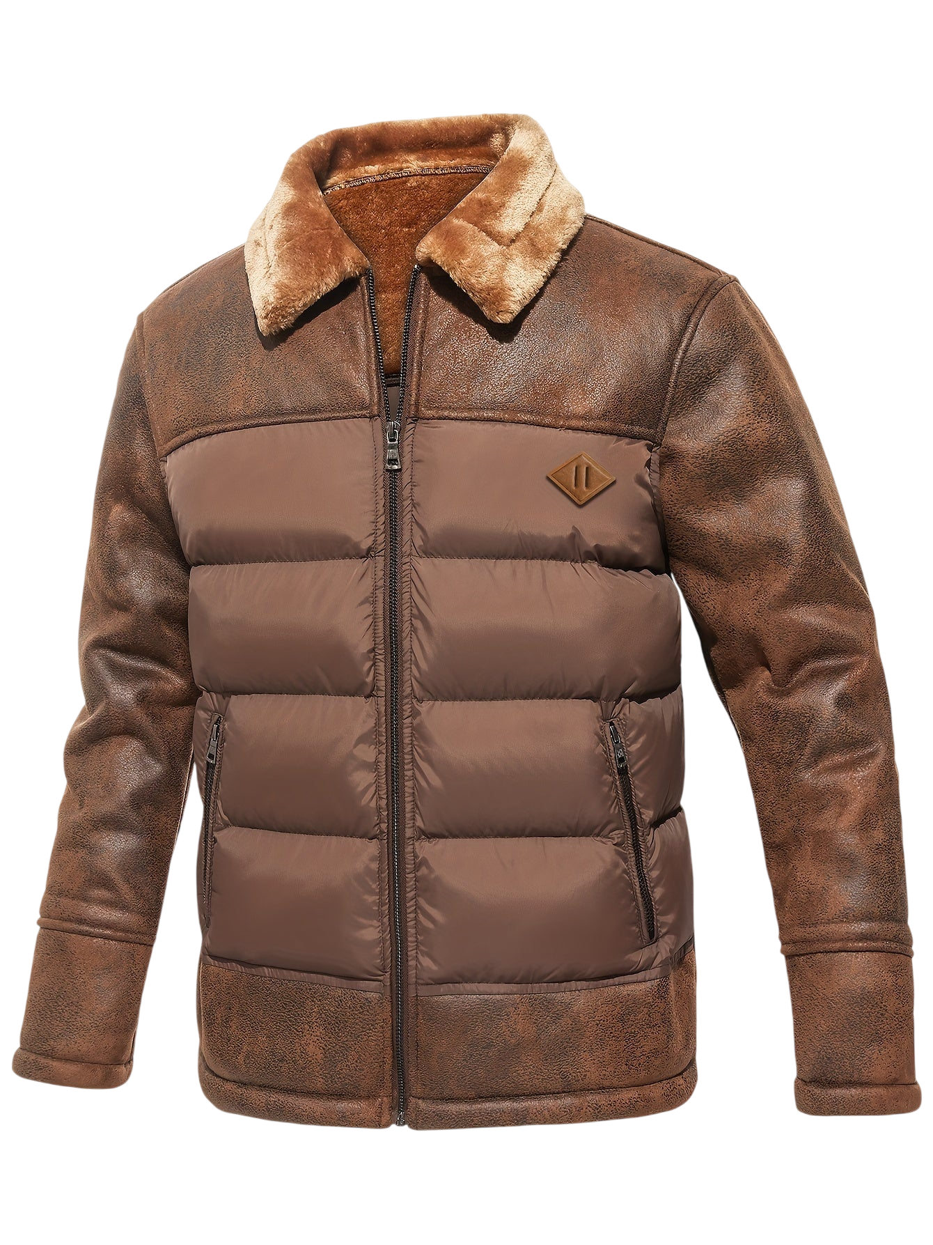 Jacke Herren Isolierte Winterjacke mit Taschen Freizeitgebrauch