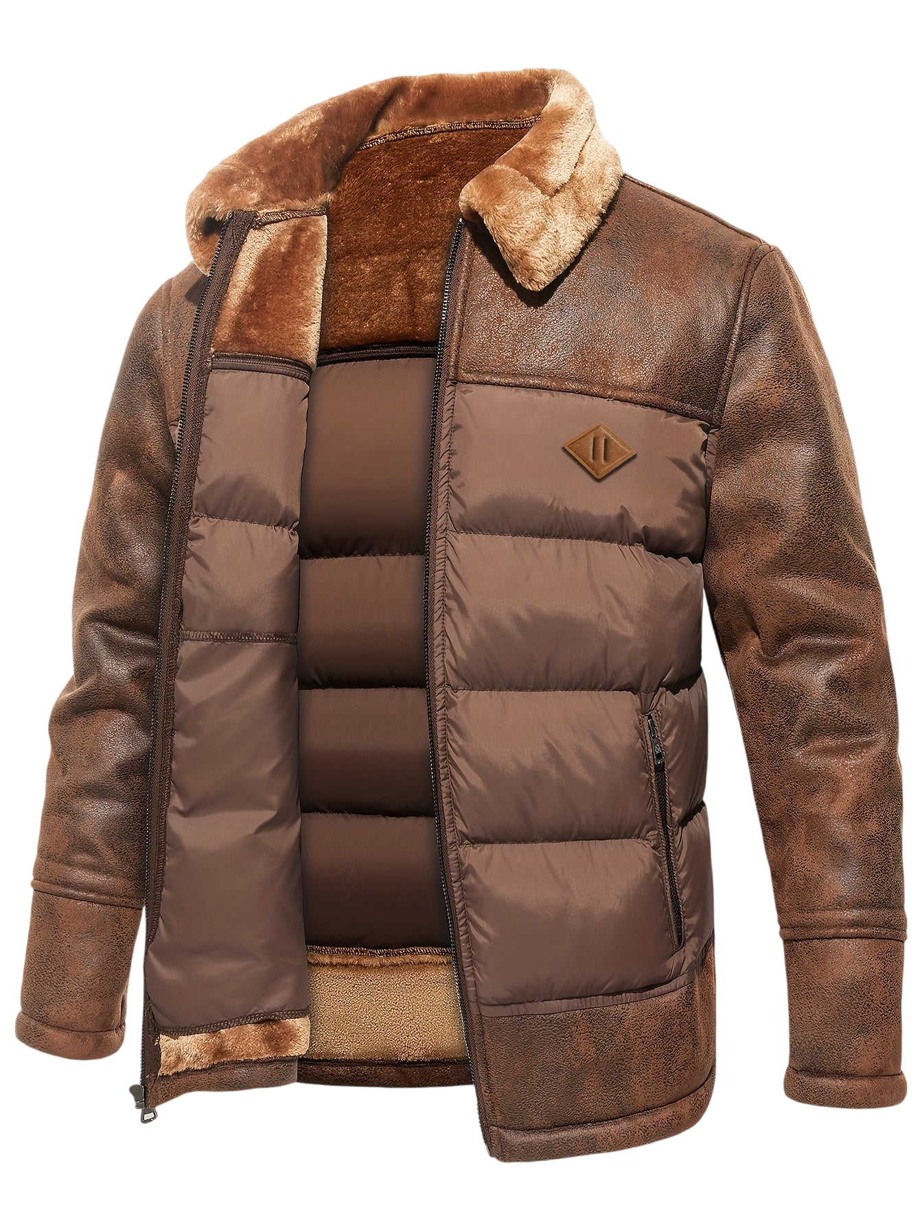 Jacke Herren Isolierte Winterjacke mit Taschen Freizeitgebrauch