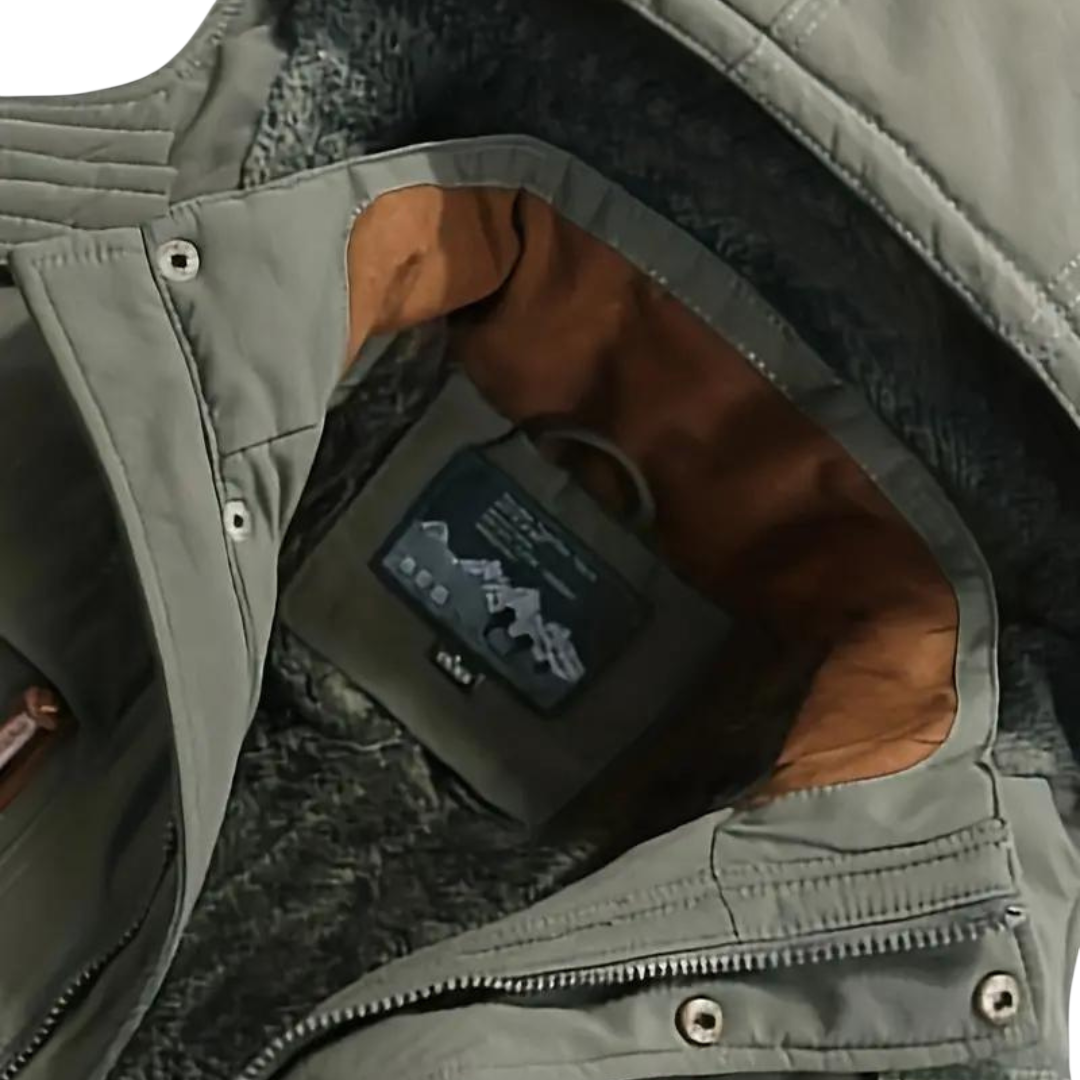 Outdoorjacke Herren Isoliert Wasser- und Winddicht Kapuze