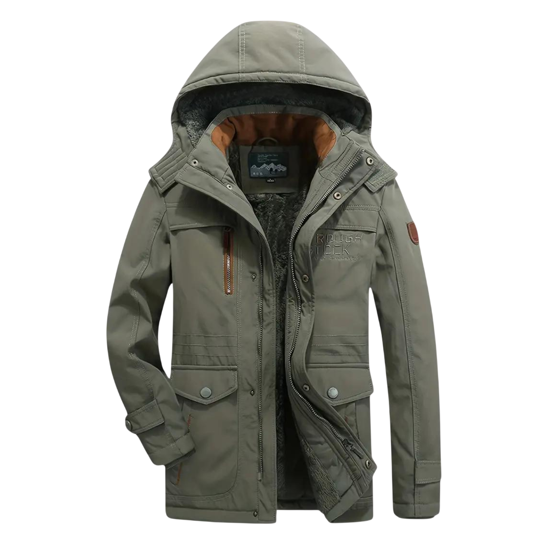 Outdoorjacke Herren Isoliert Wasser- und Winddicht Kapuze