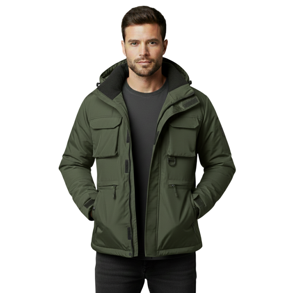 Übergangsjacke Herren Wasserabweisend Abnehmbare Kapuze Winddicht