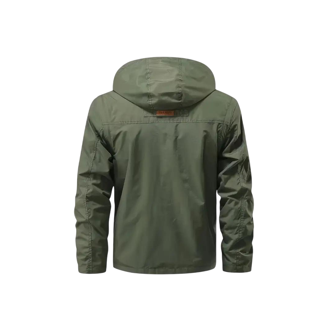 Übergangsjacke Herren Wasserabweisend Abnehmbare Kapuze Winddicht