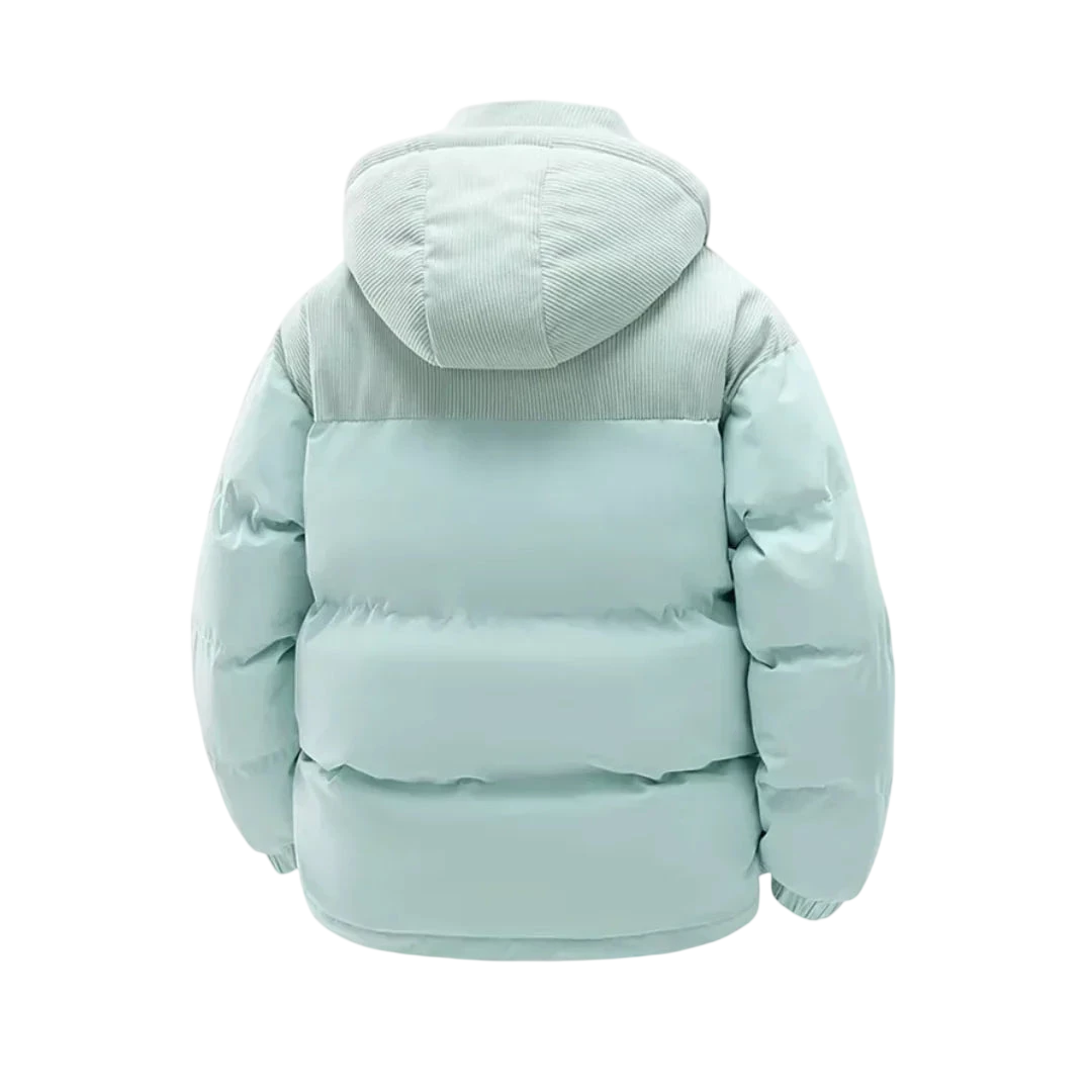 Jacke Herren Isolierte Kapuzen-Steppjacke mit Reißverschluss Winter