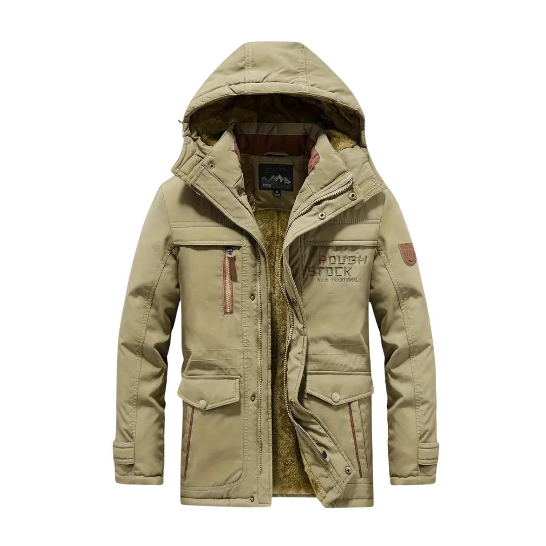 Outdoorjacke Herren Isoliert Wasser- und Winddicht Kapuze