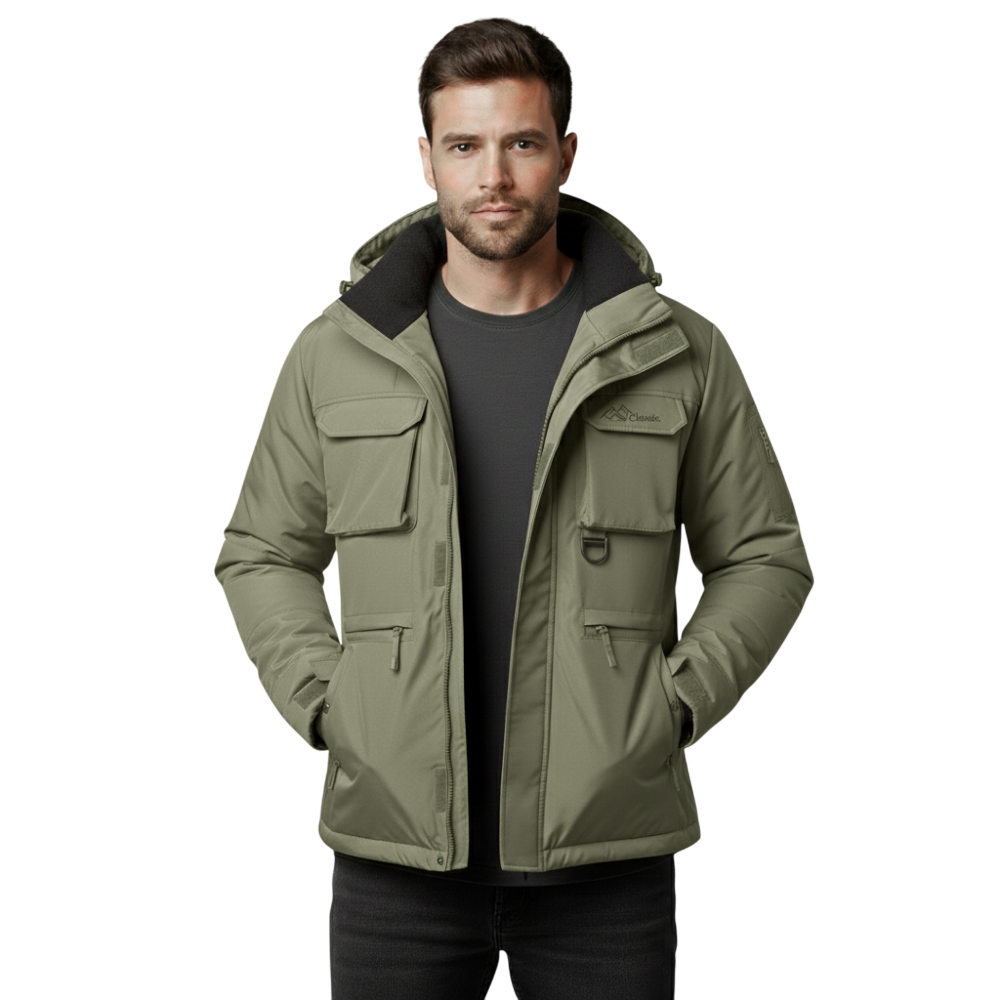 Übergangsjacke Herren Wasserabweisend Abnehmbare Kapuze Winddicht