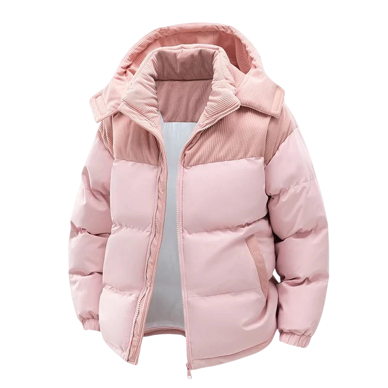 Jacke Herren Isolierte Kapuzen-Steppjacke mit Reißverschluss Winter