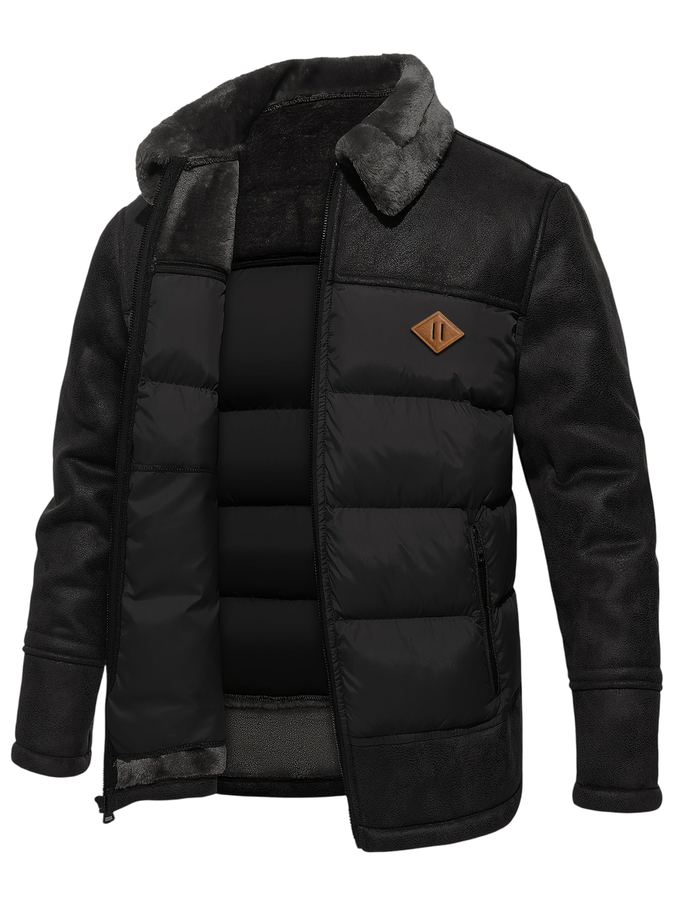 Jacke Herren Isolierte Winterjacke mit Taschen Freizeitgebrauch