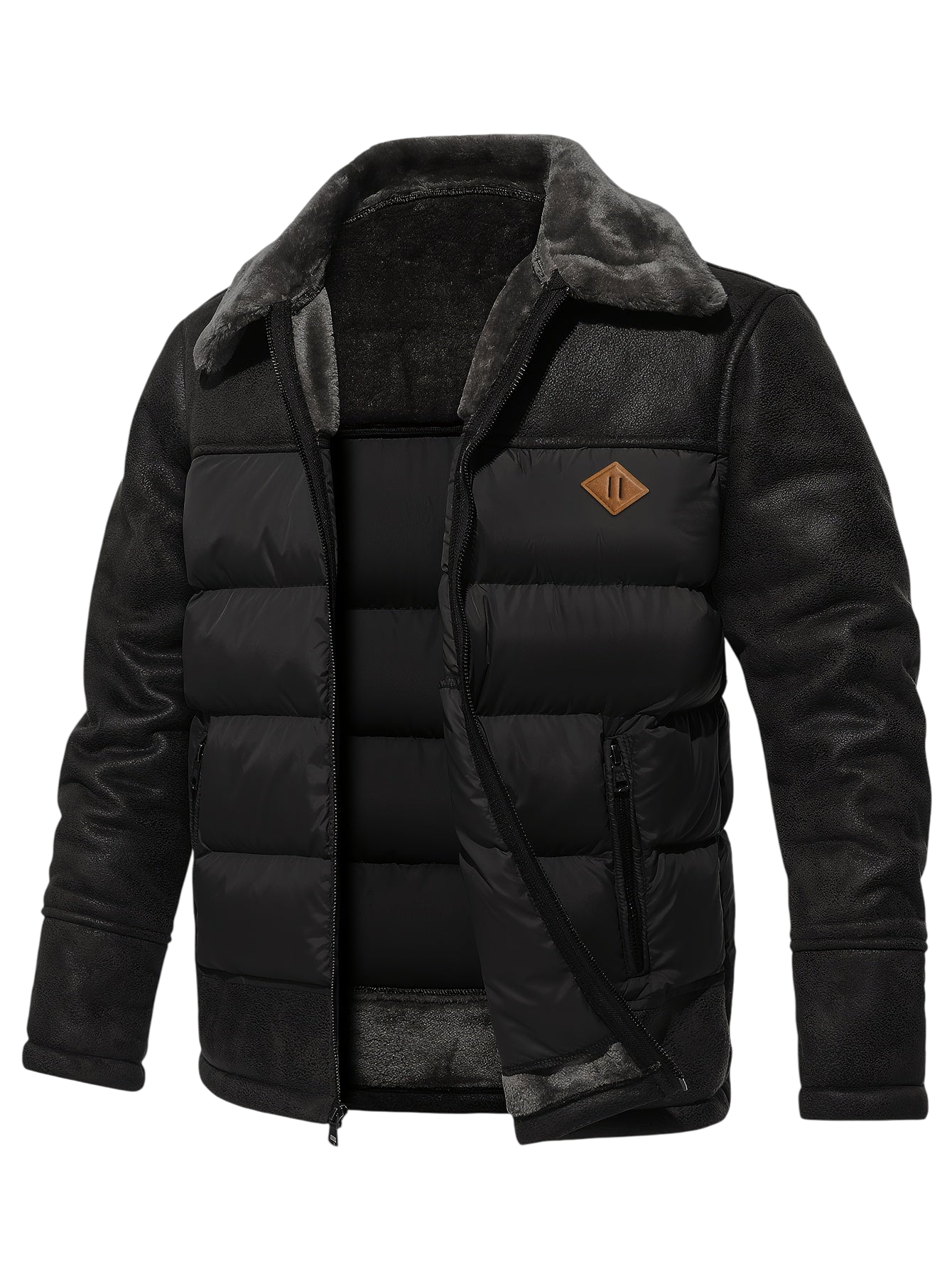 Jacke Herren Isolierte Winterjacke mit Taschen Freizeitgebrauch