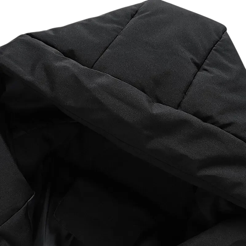 Kapuzen-Steppjacke Herren Gepolstert Gesteppt mit Reißverschluss