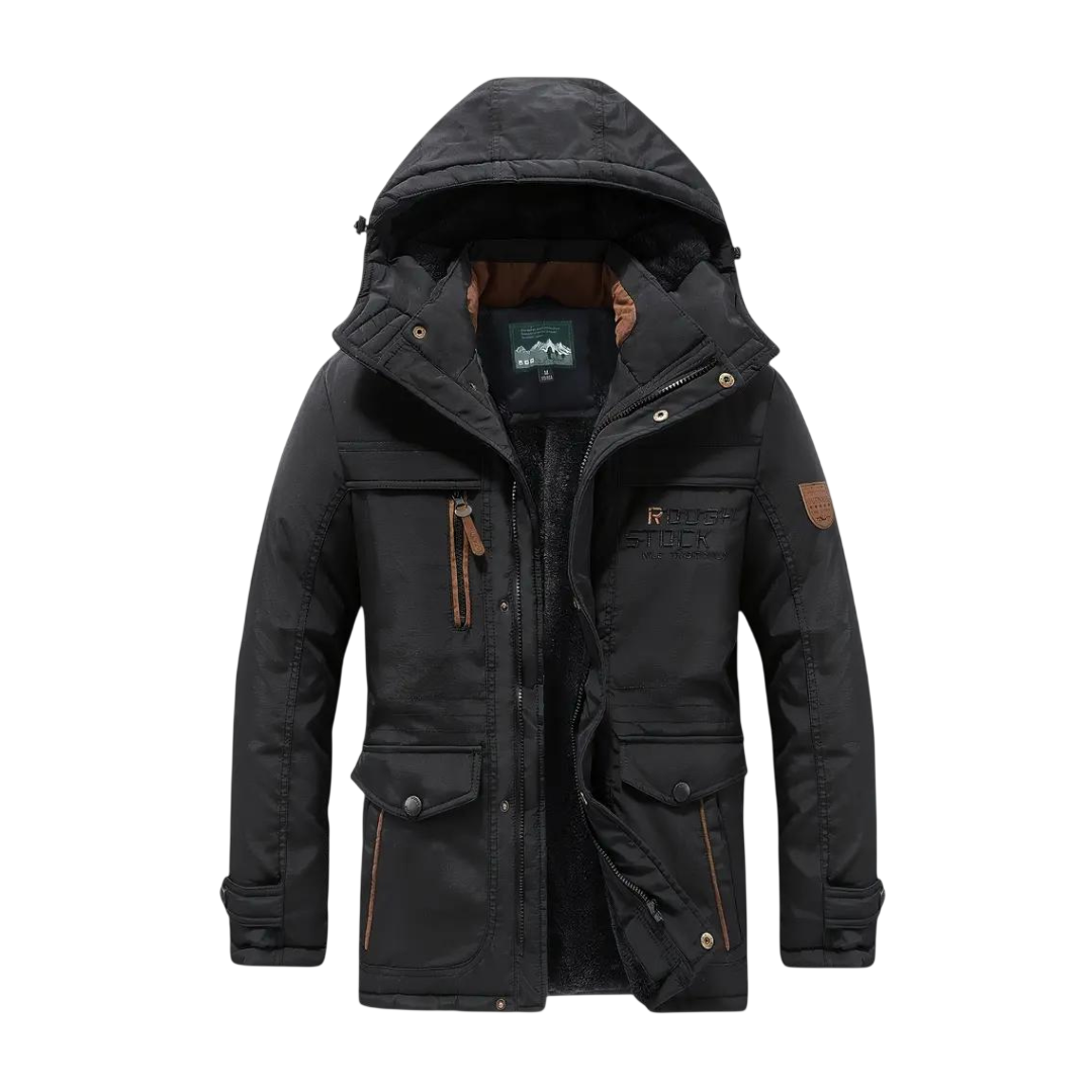 Outdoorjacke Herren Isoliert Wasser- und Winddicht Kapuze