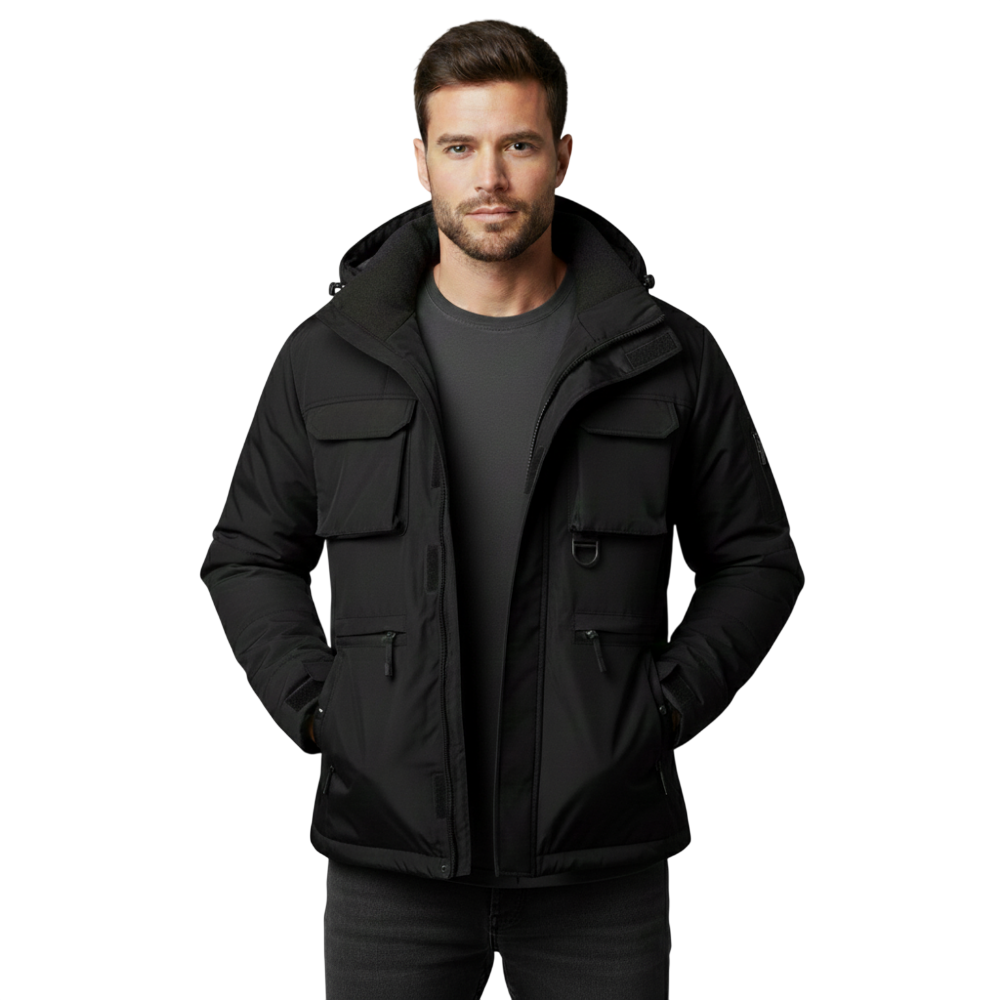 Übergangsjacke Herren Wasserabweisend Abnehmbare Kapuze Winddicht