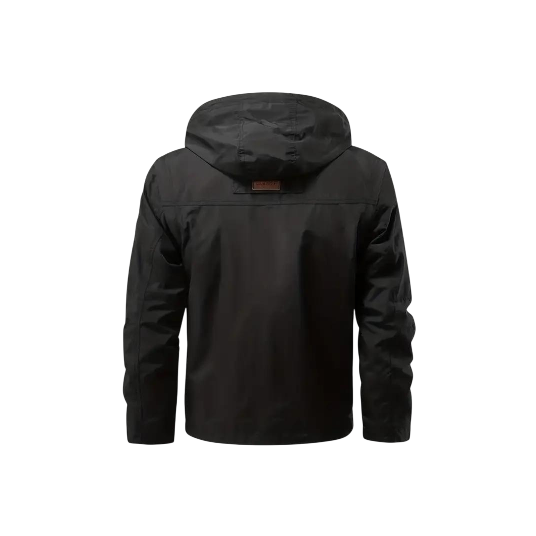 Übergangsjacke Herren Wasserabweisend Abnehmbare Kapuze Winddicht