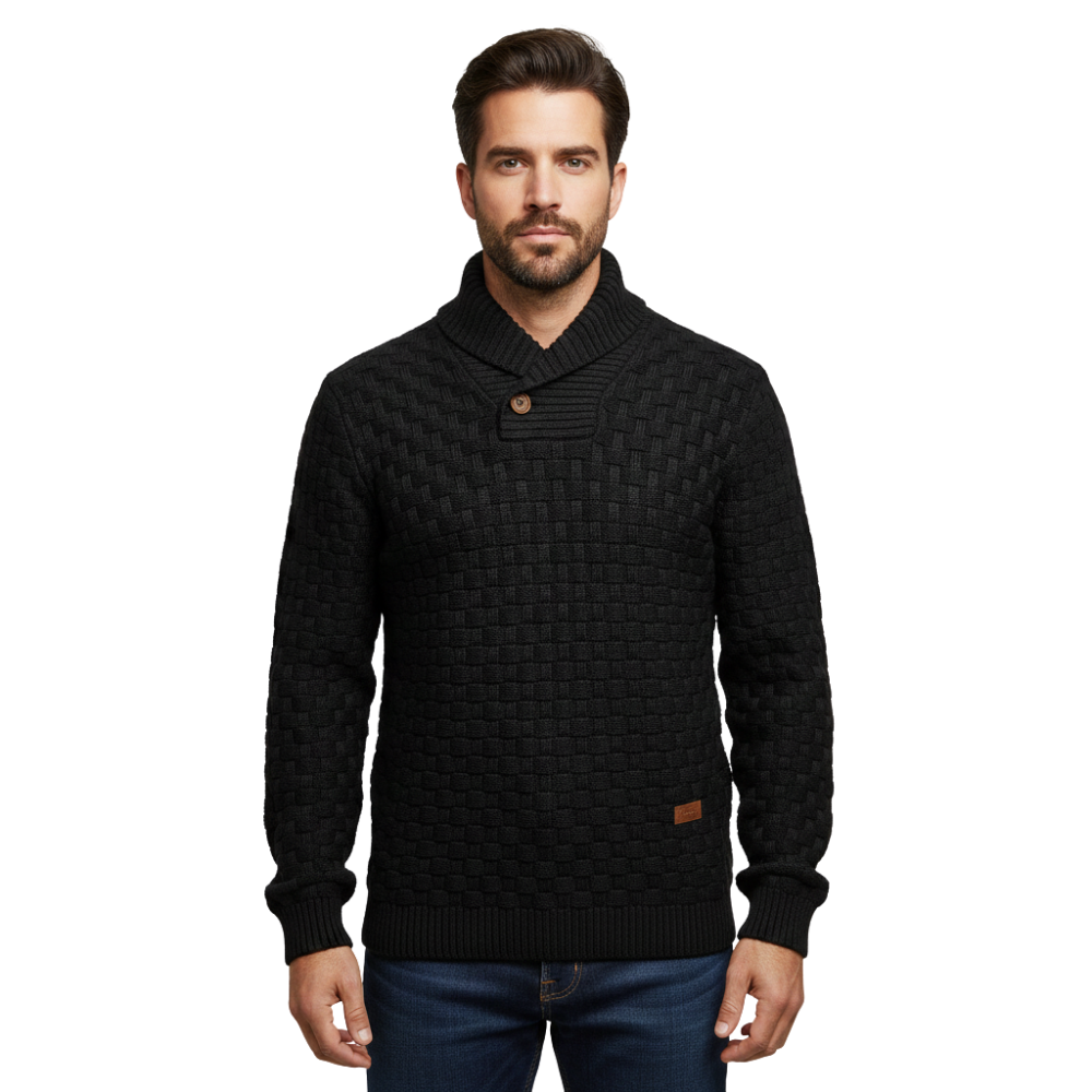 Herrenpullover Strukturierte Oberfläche Winter