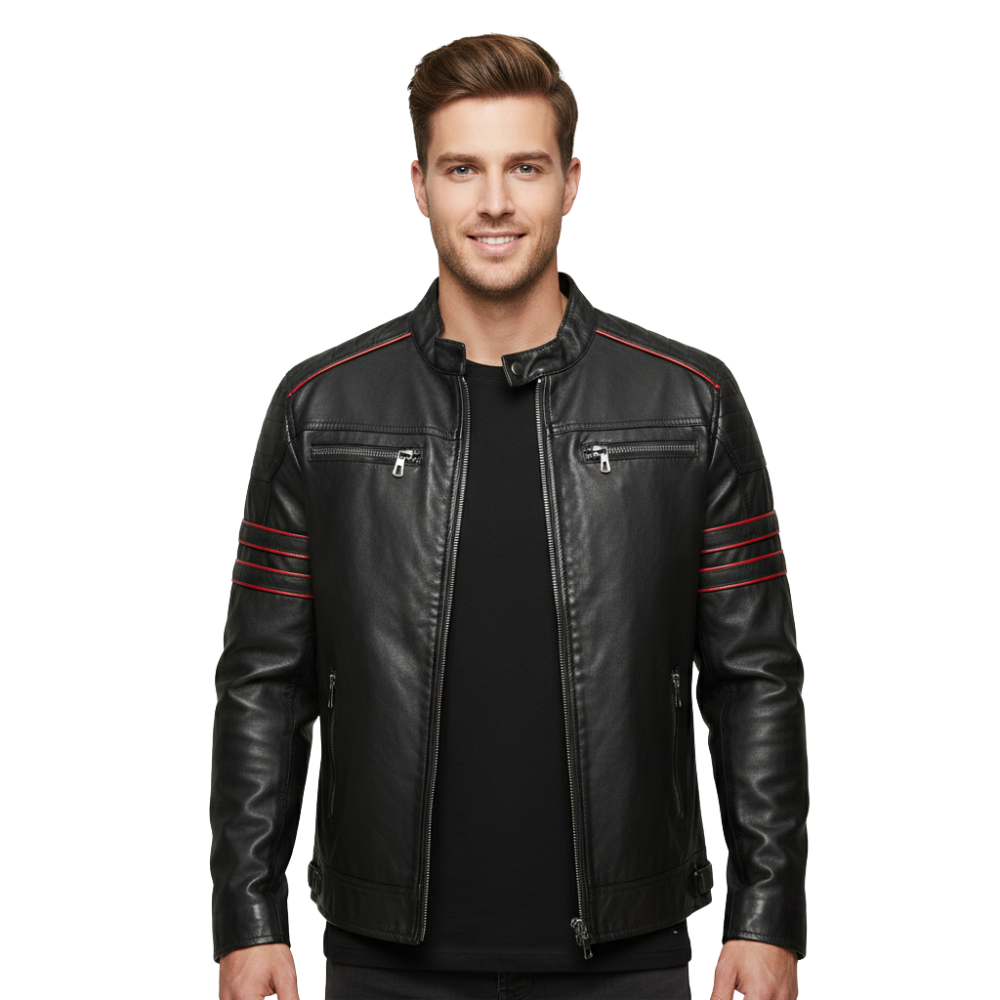 Jacke Herren schmale Passform mit Stehkragen