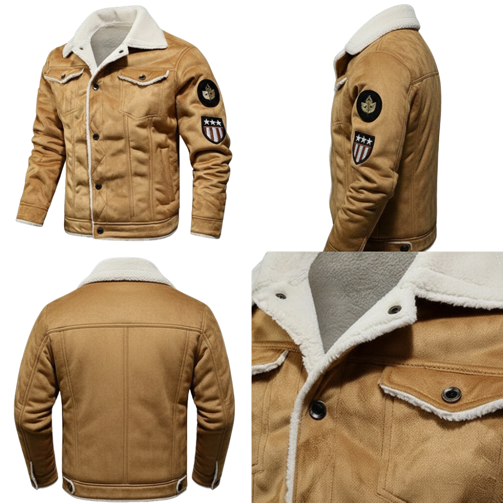 Jacke Herren weiter Schnitt mit Fronttaschen lässige Silhouette