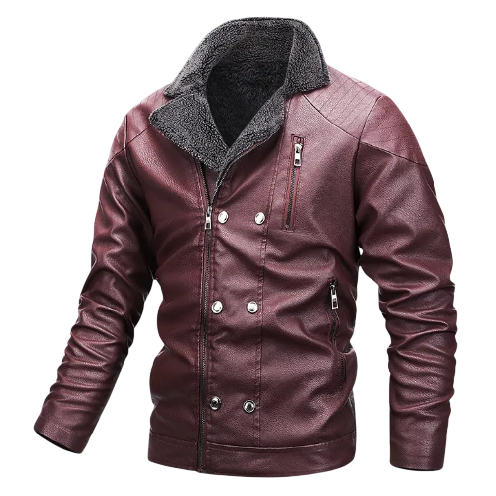 Motorradjacke Herren Reißverschluss moderne Passform