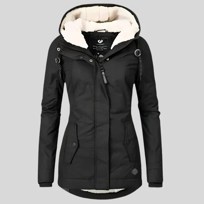 Winterjacke Damen langer Schnitt mit Reißverschluss