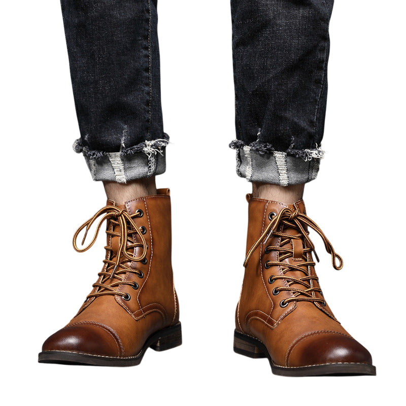 Knöchelschuhe Herren Schnürverschluss über dem Knöchel