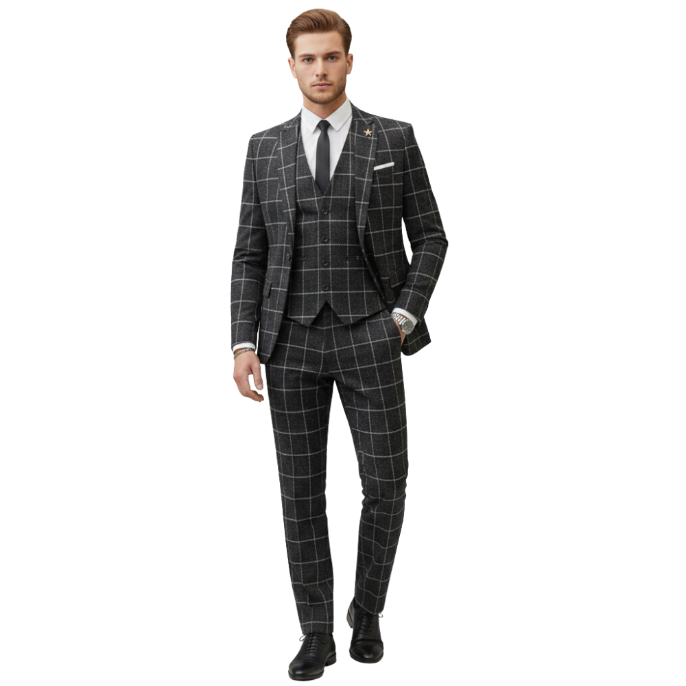 Anzug Herren dreiteilig Sakko Weste Hose