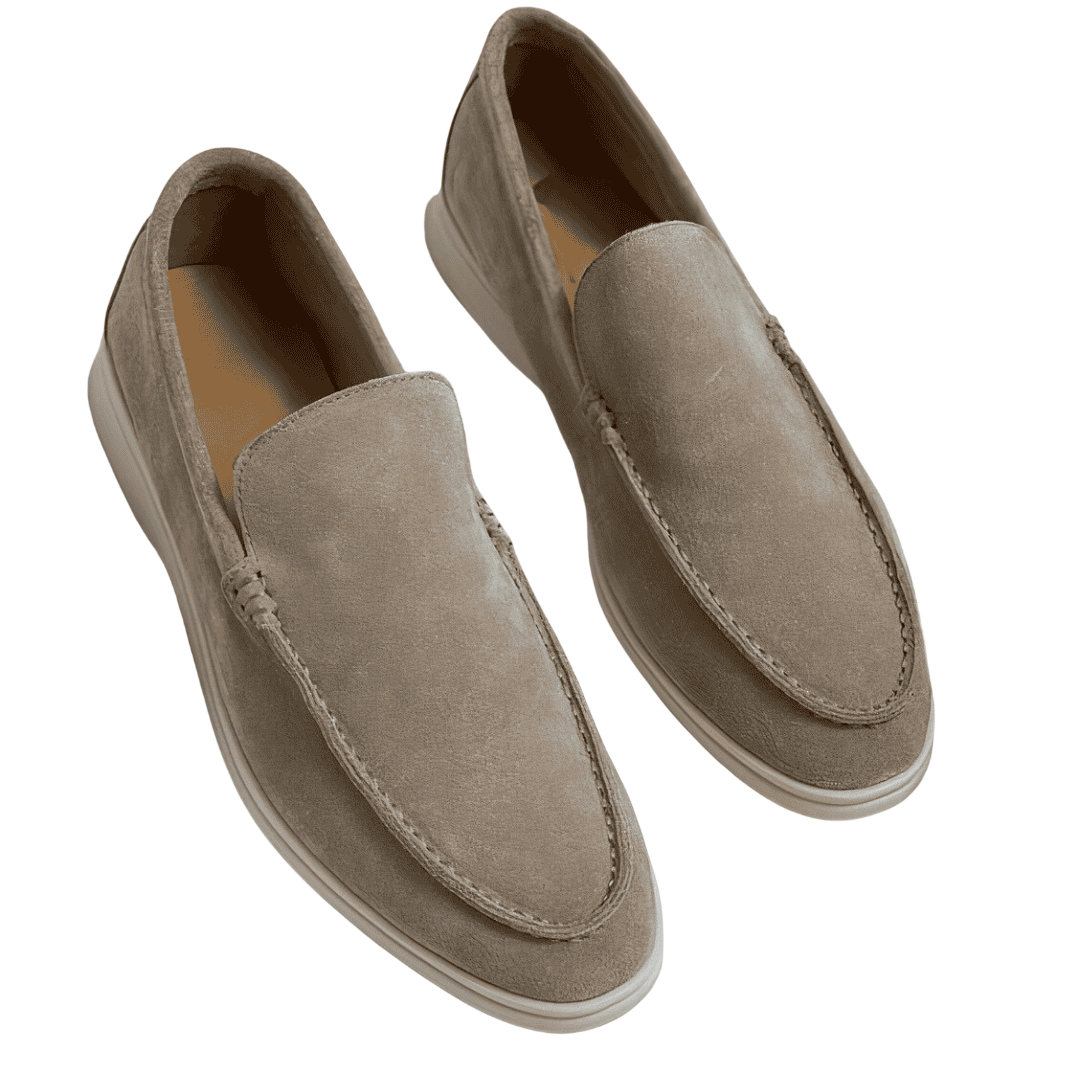 Schlupfschuhe Herren flache Sohle niedriger Schaftrand