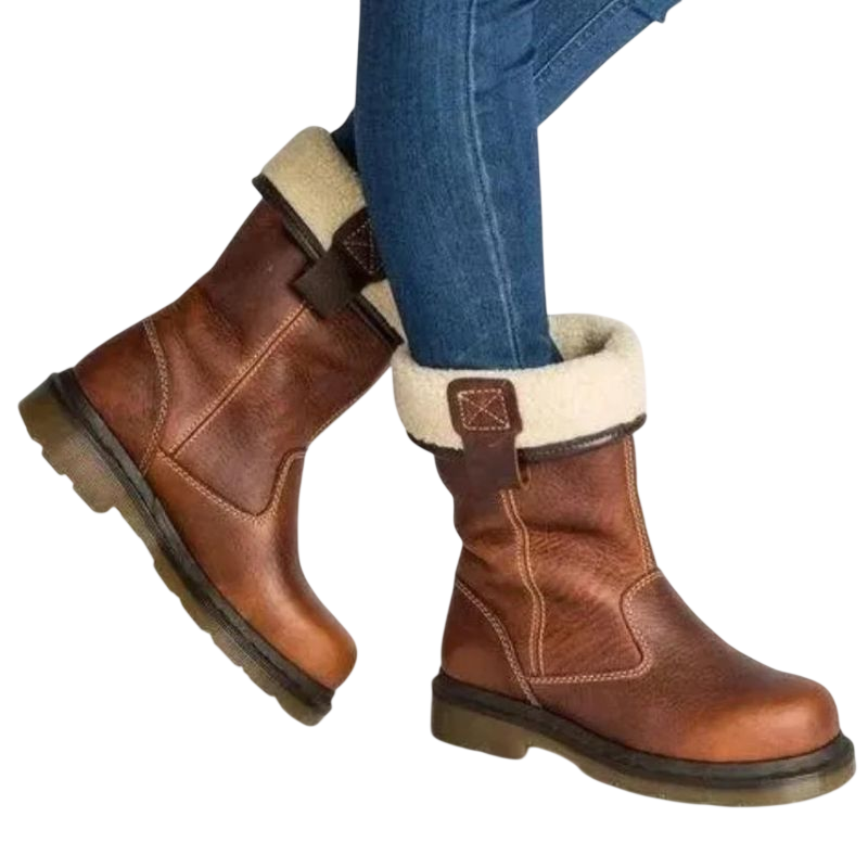 Stiefeletten Herren in Schlupfform mit Profilsohle und runder Kappe