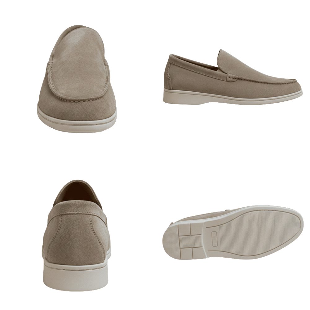 Schlupfschuhe Herren flache Sohle niedriger Schaftrand