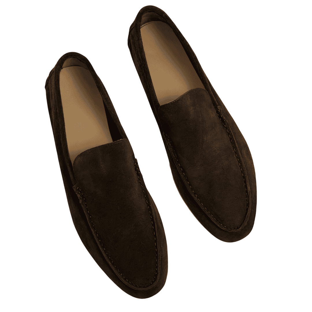 Schlupfschuhe Herren flache Sohle niedriger Schaftrand