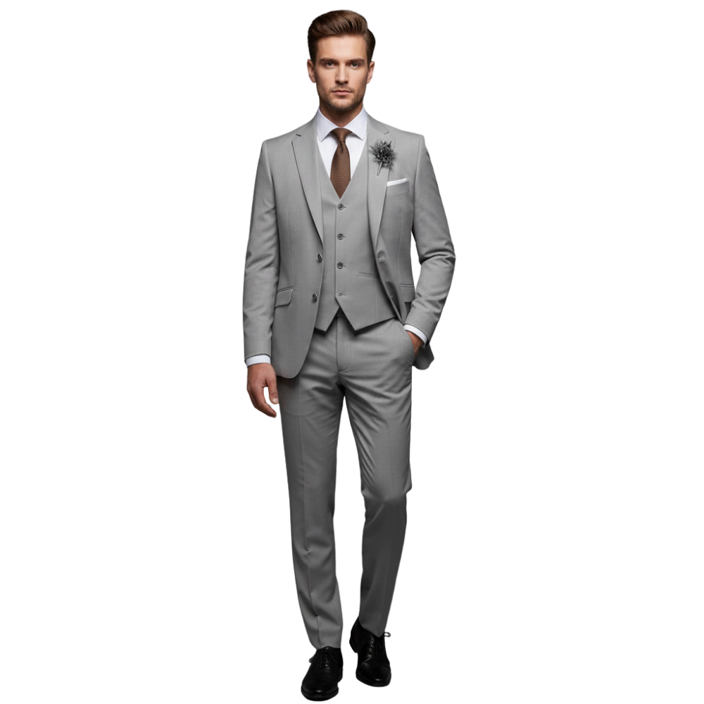 Dreiteiliger Anzug Herren Sakko Weste Hose normal geschnitten