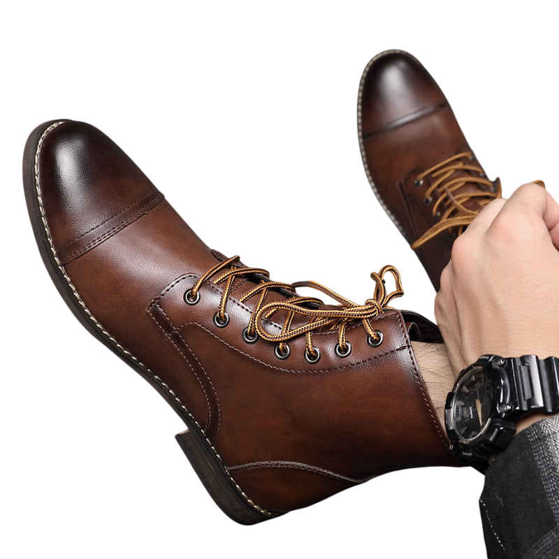 Knöchelschuhe Herren Schnürverschluss über dem Knöchel