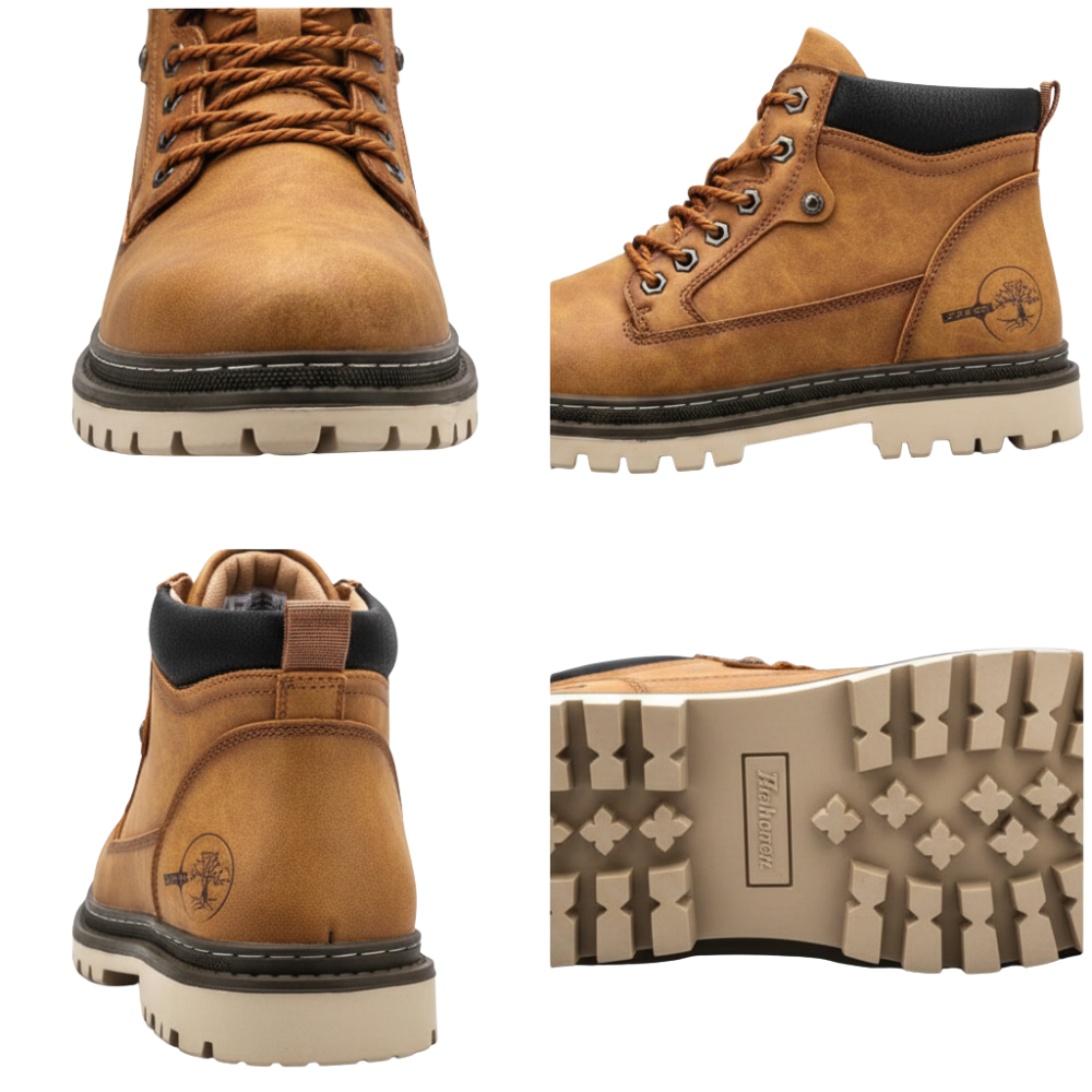 Winterstiefel Herren Schnürung Gefüttert Geschlossene Spitze