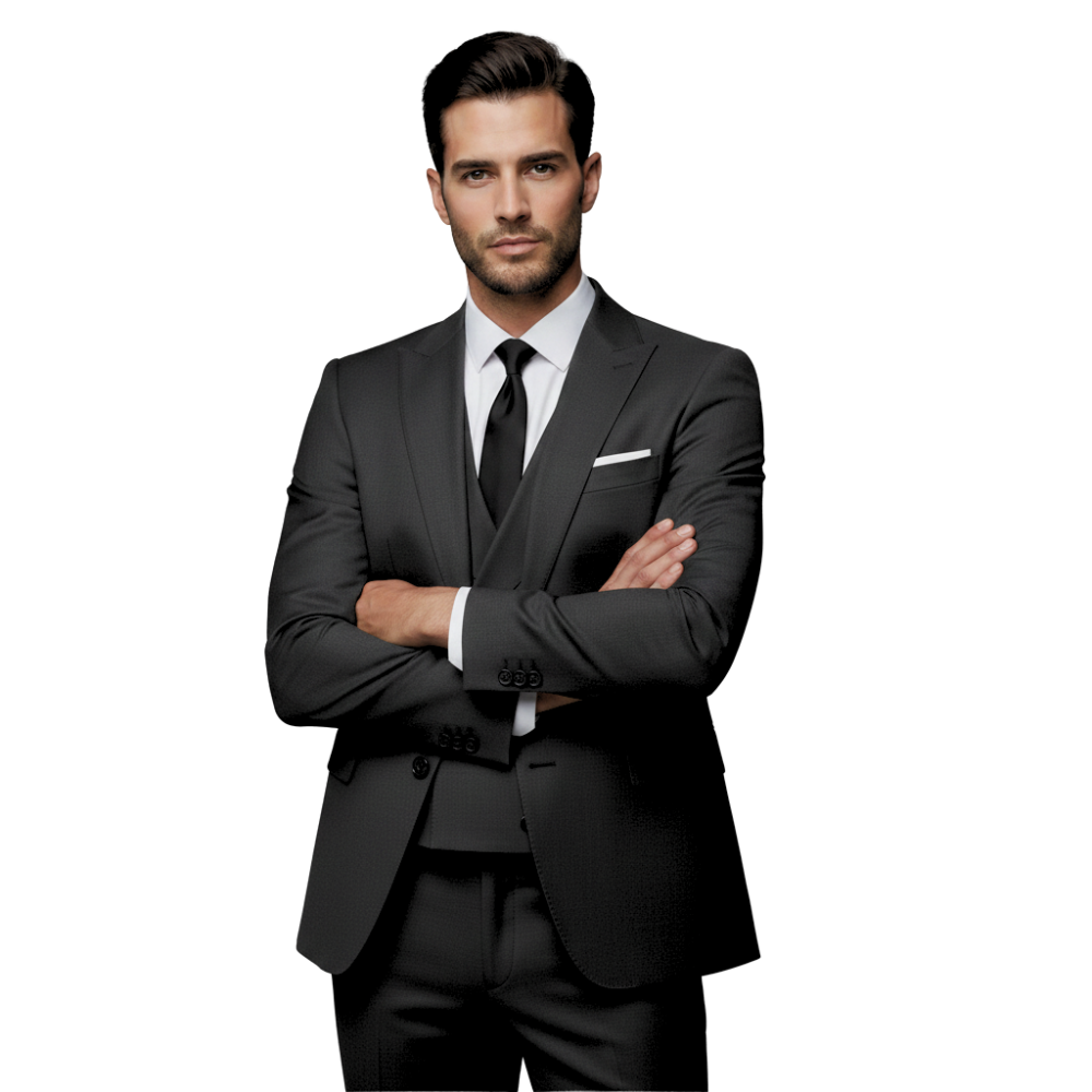 Dreiteiliger Anzug Herren Mit Sakko Und Weste