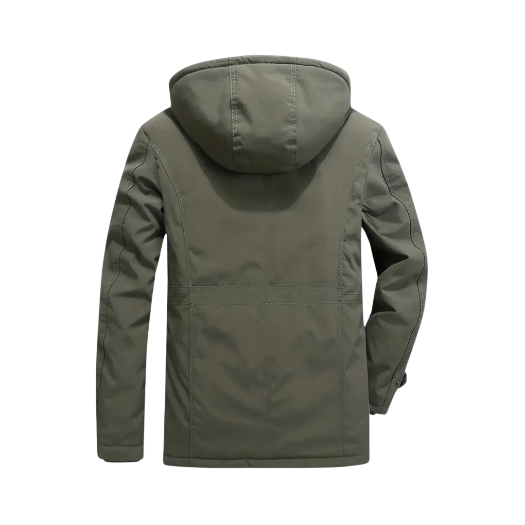 Outdoorjacke Herren Isoliert Wasser- und Winddicht Kapuze