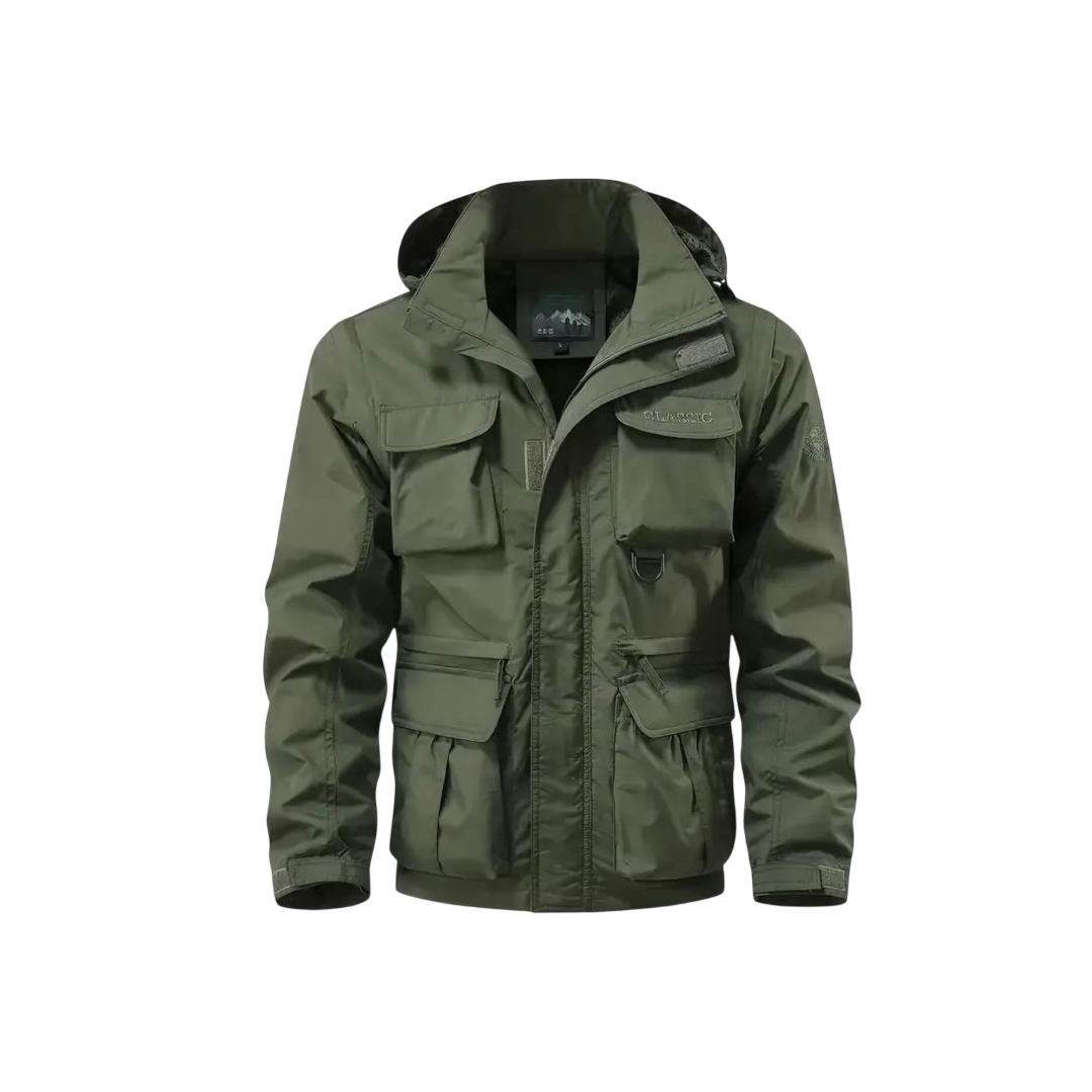 Übergangsjacke Herren Wasserabweisend Abnehmbare Kapuze Winddicht