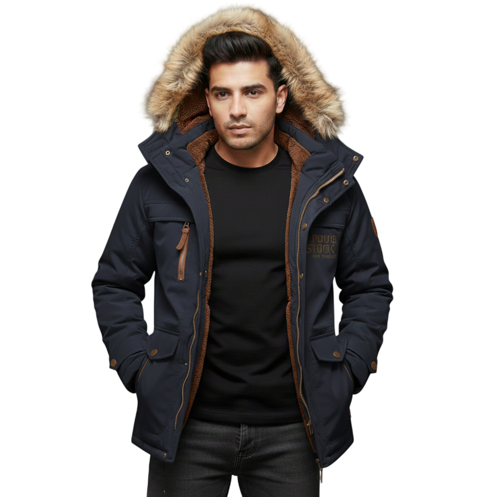 Outdoorjacke Herren Isoliert Wasser- und Winddicht Kapuze