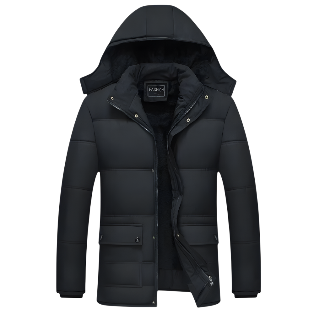 Wintermantel Herren Gepolstert Moderner Schnitt Alltag