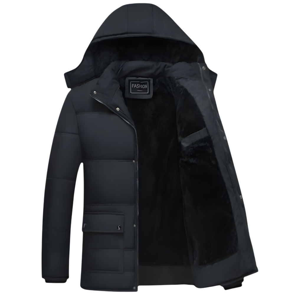 Wintermantel Herren Gepolstert Moderner Schnitt Alltag