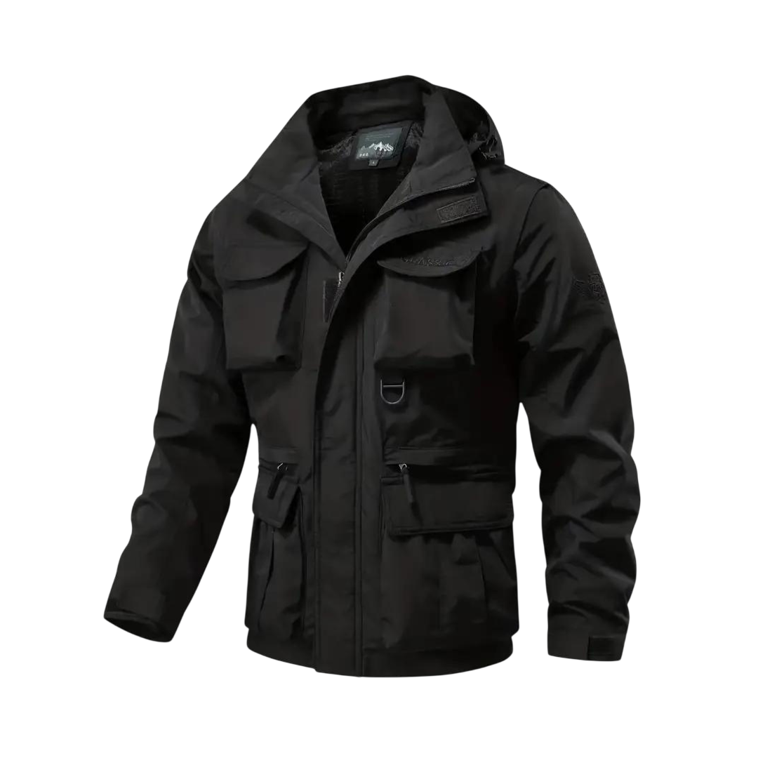 Übergangsjacke Herren Wasserabweisend Abnehmbare Kapuze Winddicht